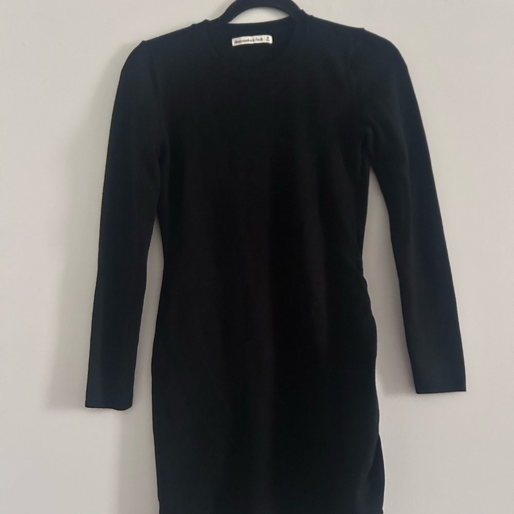 Abercrombie & Fitch Classic Black Long Sleeve Knit Sweater Dress